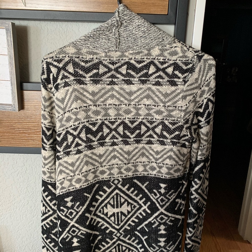 Black and Grey Aztec Cardigan